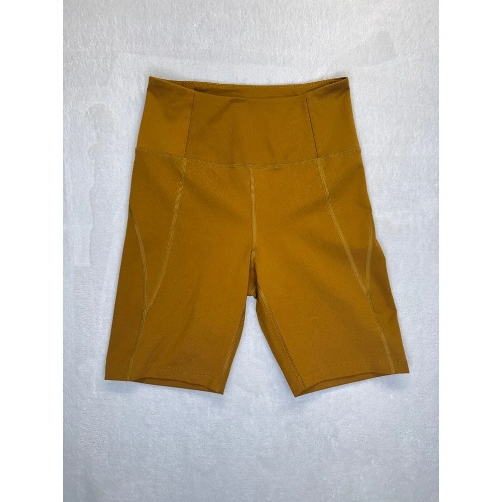 Girlfriend Collective Bike Shorts Womens S‎ Ochre Mustard Good Condition